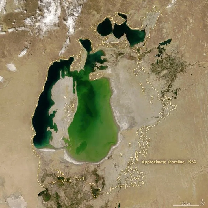 Аральське море у 2000 році / фото Science NASA