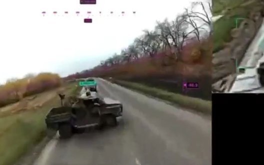 Рашисты пытались уйти от украинского дрона-камикадзе "Hornet", но подставили машину боком под удар. ВИДЕО